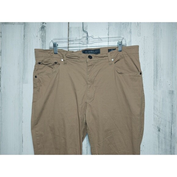 PD&C Slim Stretch Pants Size 36x30 Brown (Actual 38x28) - Picture 3 of 6
